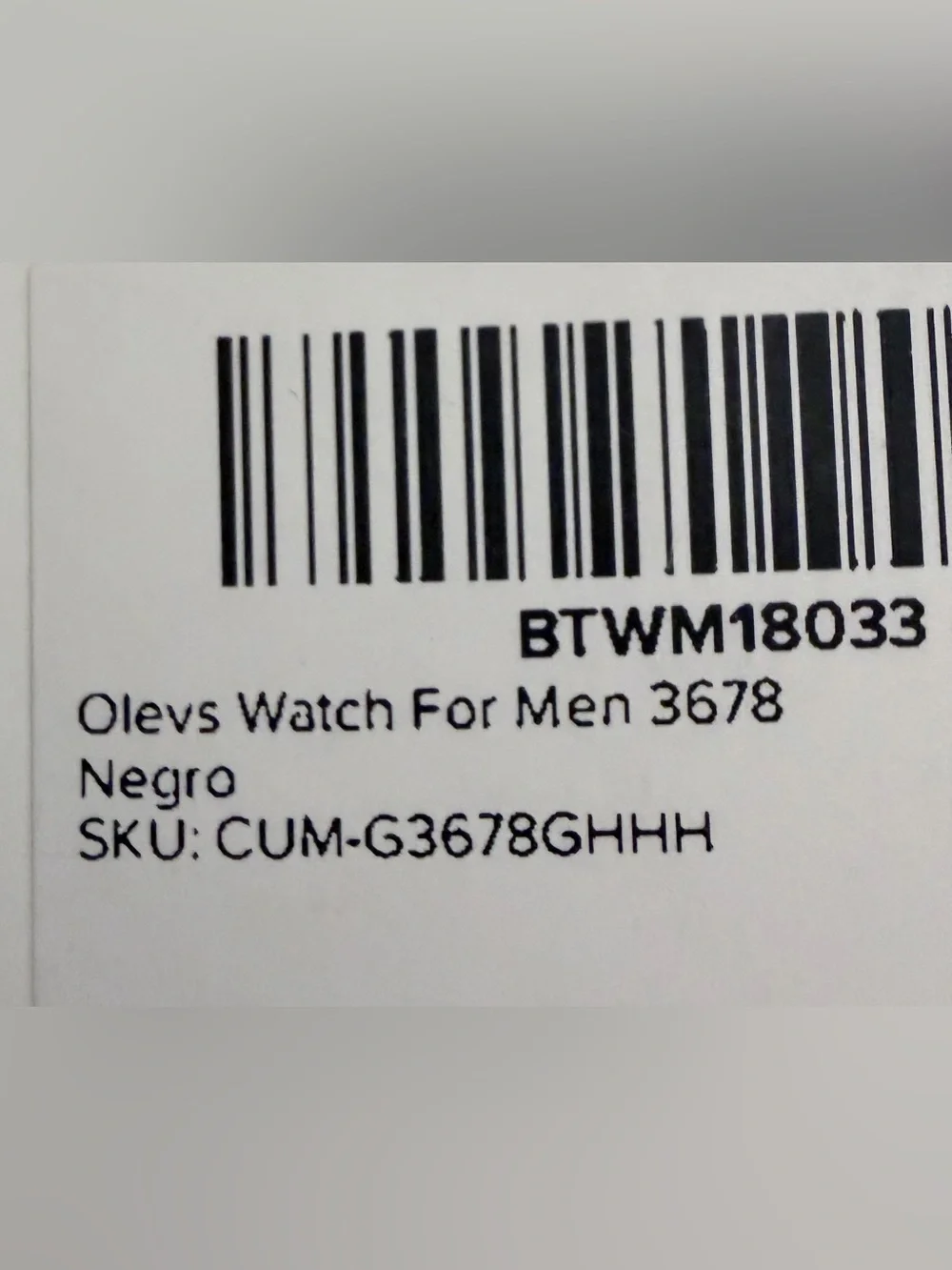 NWT OLEVS Men’s Black and Gold Chronograph Watch
